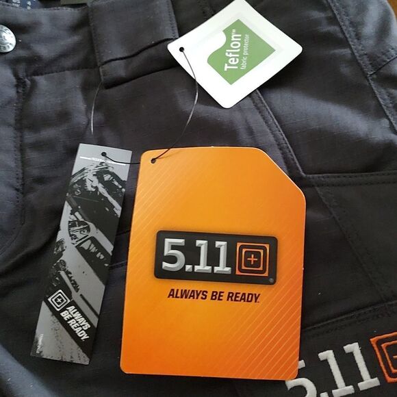5.11 Tactical Women's Nascar logo  Charcoal  Stryke Pants  Sz 4 unhemmed - Picture 10 of 12